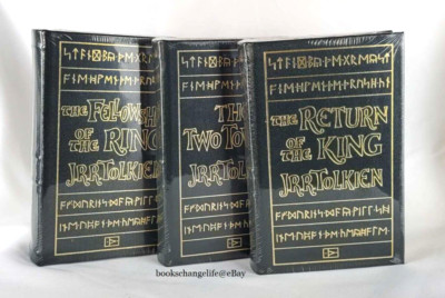 THE LORD OF THE RINGS TRILOGY JRR Tolkien Easton Press Leather Bound NEW SEALED-image