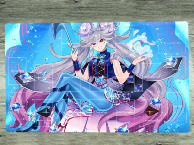 YGOmat VRAINS Playmat Marincess TCG CCG Trading Card Game Mat With Zone Free Bag-image