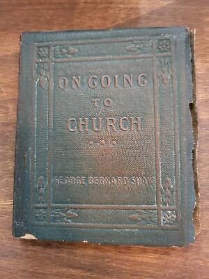 Going To Church Antique Little Leather Book 1920 Great Vintage Decor Collectible-image