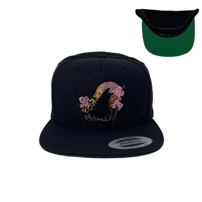 Godzilla Pink Japan Sakura Cherry Blossom Flowers Tokyo Blood Moon Snapback Hat-image