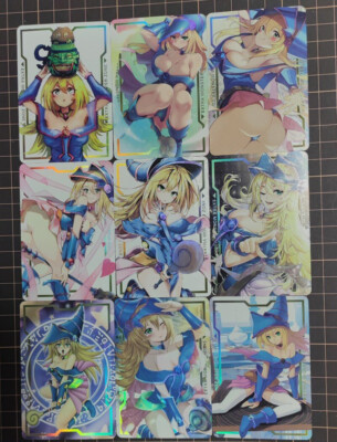 9×Dark Magician Girl Doujin Card Yu-Gi-Oh ACG Custom DIY 59*86 Color Glitter-image