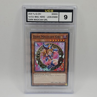 Yu-Gi-Oh! Legendary Duelists Dark Magician Girl #LED6-EN000 1st Edition Graded 9-image