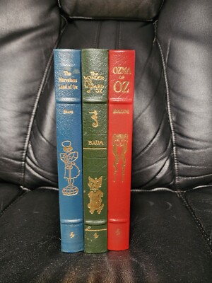 Vintage Set of Three Easton Press Wizard of Oz Book set of 3, Leather- bound -image