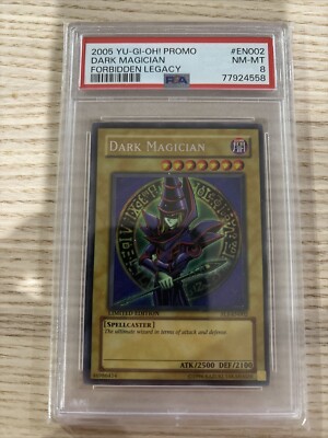 2005 YU-GI-OH Forbidden Legacy DARK MAGICIAN tcg yugioh Promo #FL1-EN002 PSA 8-image