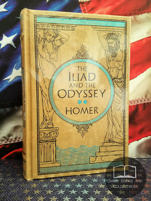 NEW SEALED The Iliad & The Odyssey by Homer Collectible Bonded Leather Hardcover-image