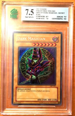 Yugioh 2003 Dark Magician Secret Rare - BPT-007 MNT 7.5 NM-image