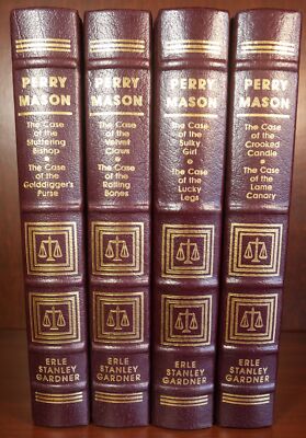 Erle Stanley Gardner / Perry Mason 4 Volume Collection 1st ed Easton Press 1989-image