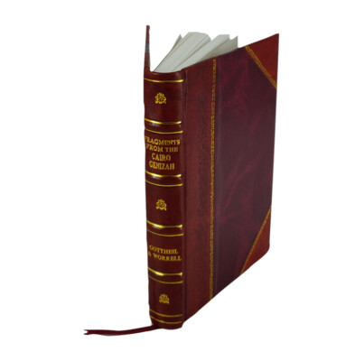 Fragments From The Cairo Genizah In The Freer Collection 1927 [Leather Bound]-image