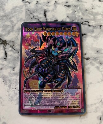 DIY ORICA Toon Dark Magician Of Chaos Holo Style NM Secret Rare Foil Card Yugi-image