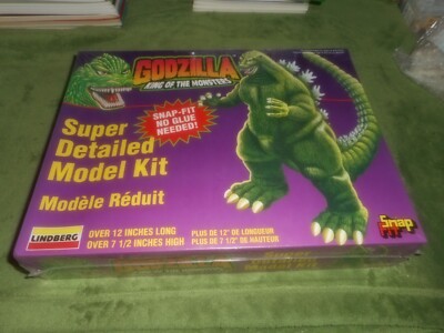 LINDBERG 71344, GODZILLA KING OF THE MONSTERS SNAPFIT PLASTIC MODEL KIT c1995-image