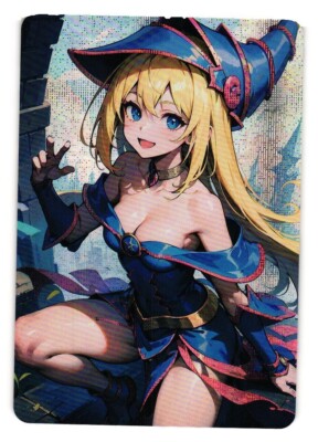 DARK MAGICIAN GIRL YU-GI-OH DOUBLE SIDED Holo CCG Anime Custom Card-image