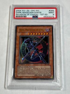 PSA 9 MINT 2004 Dark Magician of Chaos IOC-065 Ultra Rare 1st Edition *72 Yugioh-image