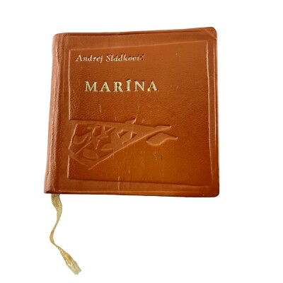 Andrej Sladkovic Marina Poetry Book Mini Leather Bound Czech Love Story 1965-image