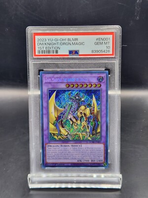 Psa 10 Dark Magician The Knight Of Dragon Magic 1st Edition 2023 Yu-Gi-Oh -image