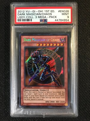PSA 9 MINT Dark Magician Of Chaos LCYW-EN026 1st Edition Holo Yugioh Card-image