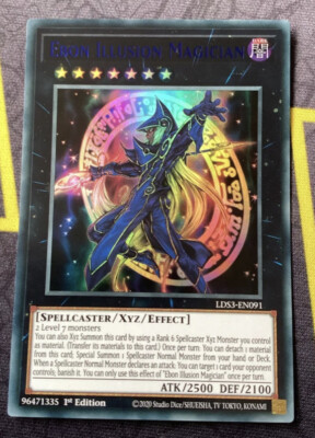 🔵 Yugioh LDS3-EN091 Ebon Illusion Magician BLUE Ultra Rare 1ST EDITION-image
