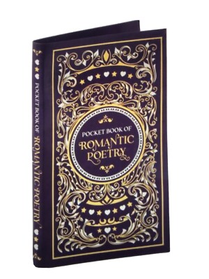 ❤️POCKET BOOK of ROMANTIC POETRY Bonded Leather Collectible Pocket Edition NEW-image