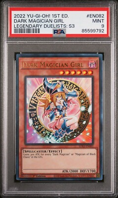 Yu-Gi-Oh! TCG Dark Magician Girl  Legendary Duelists Lds3-En082 PSA 9-image