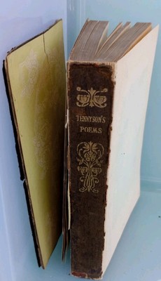 1900s Antique The Complete Poetical Works Alfred Lord Tennyson Leather Rare Book-image