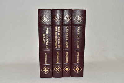 Easton Press 4V EAST EDEN CANNERY ROW GRAPES WINTER Steinbeck 1ST LEATHER FINE!-image