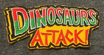 DINOSAURS ATTACK! embroidered Patch hat school Godzilla GPK Garbage Pail Kids-image