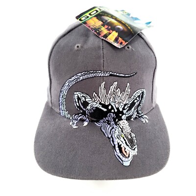 Vintage 1998 Godzilla Movie Snapback Hat Cap Youth Embroidered Toho New w/ Tag-image