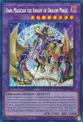 Yugioh! LP Dark Magician the Knight of Dragon Magic - BLMR-EN001 - Secret Rare --image
