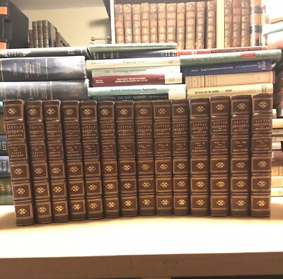 LITTLE JOURNEYS Leather Bound Complete Set ANTIQUE BOOKS Fine Binding-image