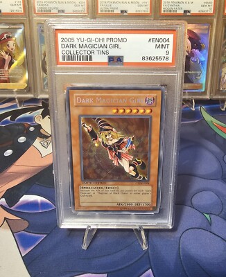 PSA 9 MINT Dark Magician Girl CT2-EN004 Tin Promo Vintage Yugioh Card-image