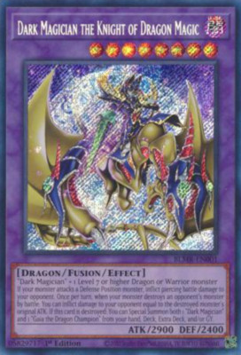 1X NM Dark Magician the Knight of Dragon Magic - BLMR-EN001 - Secret Rare 1st Ed-image