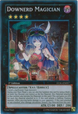 Yugioh! LP Downerd Magician - LVAL-EN057 - Secret Rare - 1st Edition Lightly Pla-image
