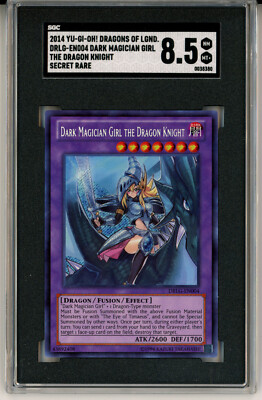 2014 YUGIOH DRLG-EN004 DARK MAGICIAN GIRL DRAGON KNIGHT SGC 8.5 NM-MINT #0038380-image
