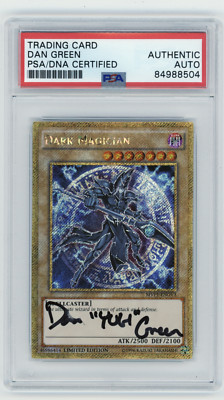 PSA Dan Green YUGIOH! Dark Magician MVP1-ENGV3 Gold Secret Rare Limited Edition-image