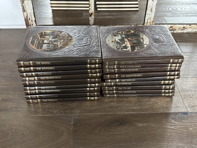 VTG Time Life The Old West Books Collection Lot of 18Leather Bound Embossed-image
