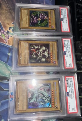 Yugioh Dark Magician Blue Eyes Summoned Skull BPT-001 BPT-002 BPT-003 PSA 7 💎-image