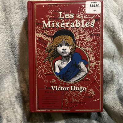 LES MISERABLES Victor Hugo Deluxe Leather Bound Collectible Special Edition Book-image