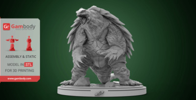 Gamera Resin Sculpture Statue Model Kit Unpainted/Unassembled-image