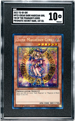 2022 Yu-Gi-Oh! Tin #MP22-EN268 Dark Magician Girl Prismatic SECR 1stEd. SGC 10-image