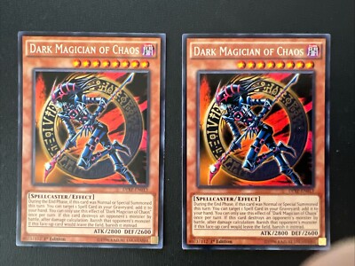 2X Vintage 1996 Yu-Gi-Oh! Dark Magician of Chaos DPRP-EN013 1st Edition-image