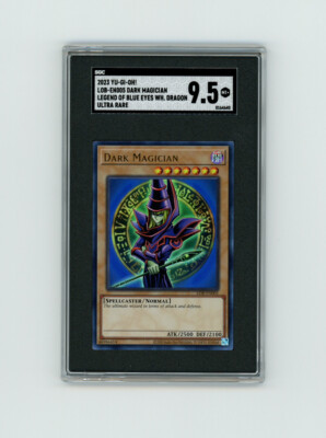 RARE YU-GI-OH! LOB DARK MAGICIAN HOLO LEGEND OF BLUE EYES ULTRA SGC 9.5 GRADED! -image