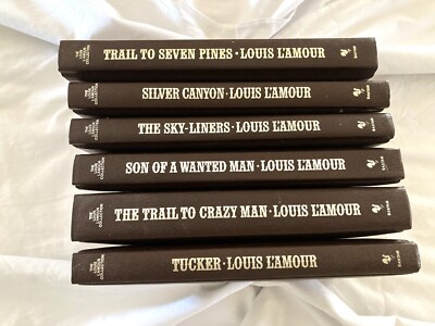 LOT OF 6 - Louis L'Amour Collection Leather Books-image
