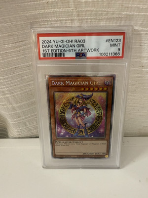 Dark Magician Girl (B) Quarter Century Secret Rare  RA03-EN123 PSA 9 MINT-image