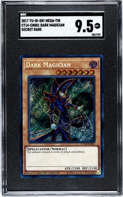 SGC 9.5 Yu-Gi-Oh Dark Magician CT14-EN001 Secret Rare Card Mint +-image