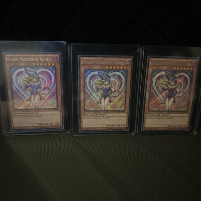 🌟 Yu-Gi-Oh! Dark Magician Girl (PLAYSET X3) MVP1-ENS56 Secret Rare NM 🌟-image