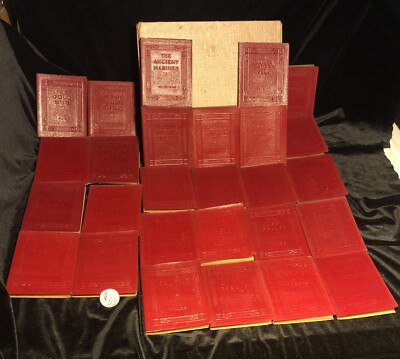 1920’s little Red Leather book set of 27 w/Box-image