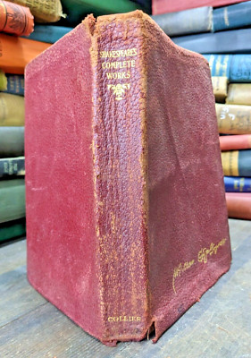 Shakespeare Complete Works Leather Cover Antique Collier 1312 Pg Thumb Index-image