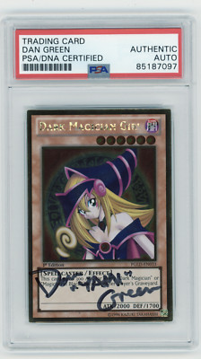 PSA Signed Dan Green 2014 YUGIOH PGLD-EN033 Dark Magician Girl-image