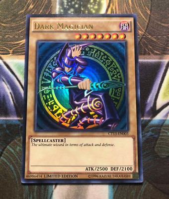 *** DARK MAGICIAN *** ULTRA RARE HOLOGRAPHIC ORIGINAL ART CT13-EN003 YUGIOH-image