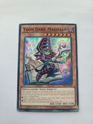 Toon Dark Magician TDIL-EN032 Yu-Gi-Oh! Card 1st Edition HOLO FADE ERROR-image