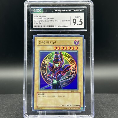 Dark Magician LOB-K005 Ultra Rare Graded CGC 9.5 Korean Yugioh Card-image